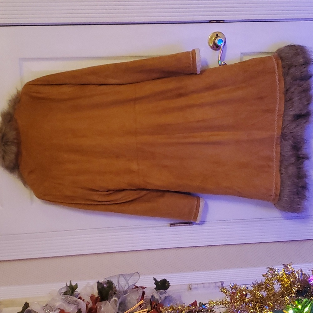 Y2K Embroidered Faux Fur Coat - Picture 7 of 13